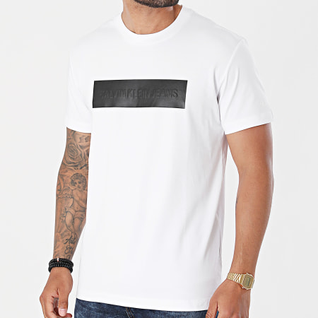 Calvin Klein - Tee Shirt Blocking Logo 8453 Blanc