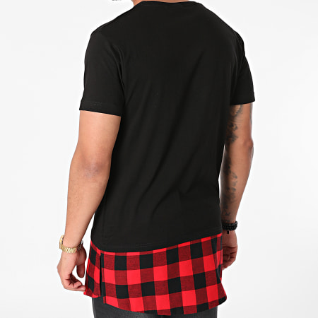 Urban Classics - Camiseta oversize TB1098 Negro Rojo
