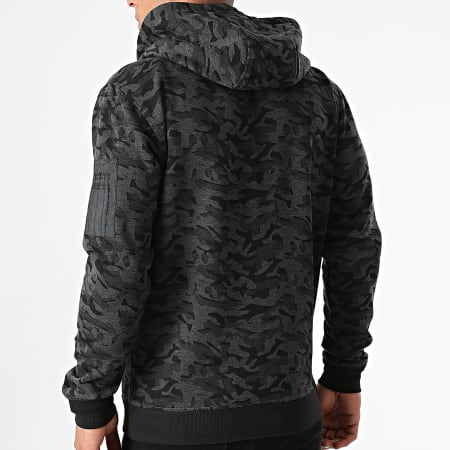 Urban Classics - Sweat Capuche Camouflage TB1411 Gris Anthracite Camouflage