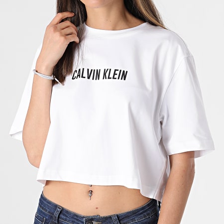 Calvin Klein - Camiseta de tirantes blanca K142 para mujer