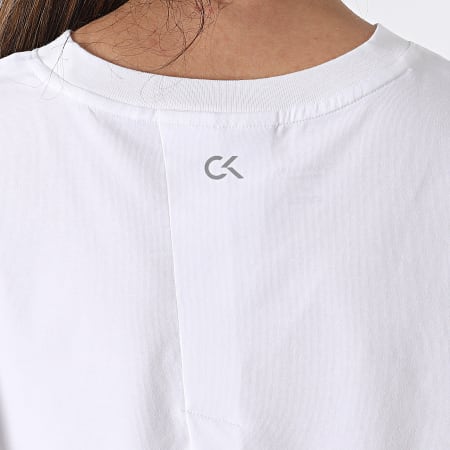 Calvin Klein - Tee Shirt Crop Femme K142 Blanc