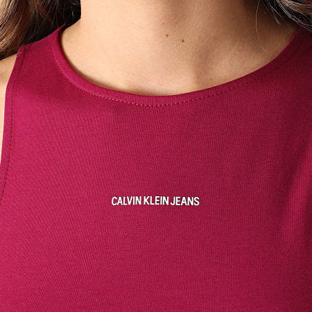 Calvin Klein - Débardeur Femme Micro Branding 6276 Bordeaux