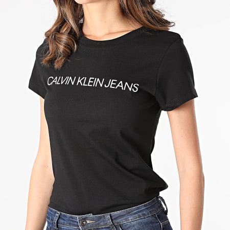 Calvin Klein - Set di 2 camicie da donna con logo istituzionale 6466 nero