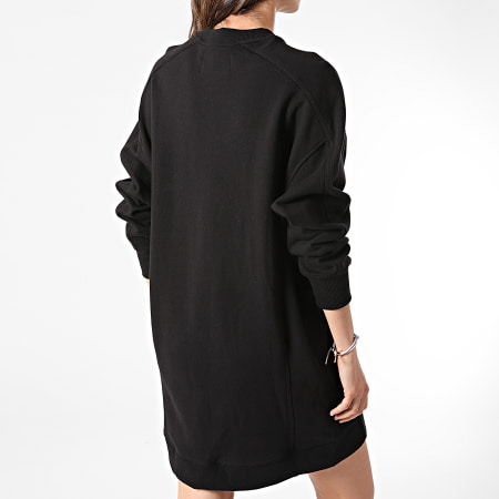 Calvin Klein - Sweat Robe Crewneck Femme Micro Branding 6514 Noir