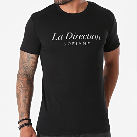 Fianso - Tee Shirt La Direction Noir Argenté