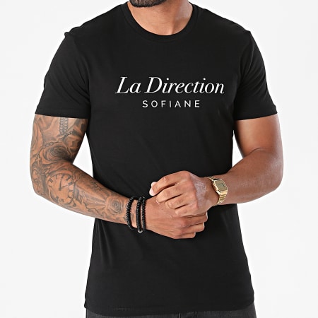 Fianso - Tee Shirt La Direction Noir Blanc