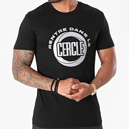 Rentre Dans Le Cercle - Tee Shirt Rentre Dans Le Cercle Noir Argenté