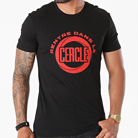 Rentre Dans Le Cercle - Camiseta Rentre Dans Le Cercle Negro Rojo