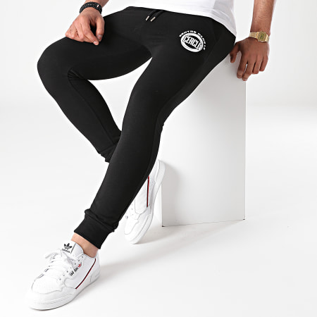 Fianso - Pantalon Jogging Rentre Dans Le Cercle Noir Blanc