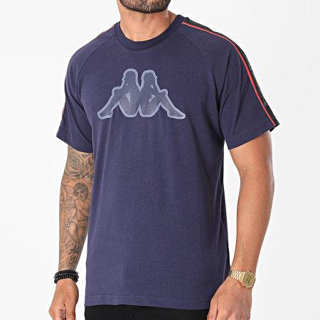 Kappa - Avirec 304M510 Camiseta a rayas azul marino