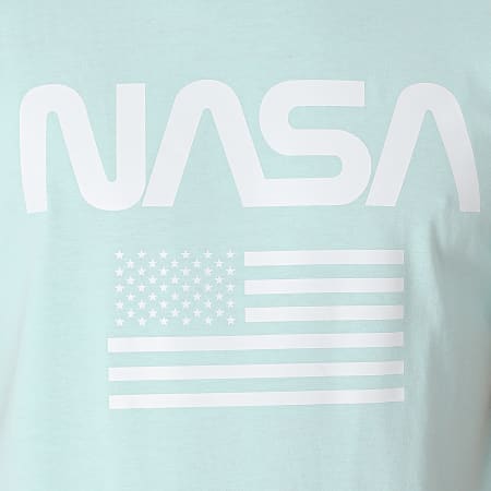 NASA - Tee Shirt Flag Mint Blanc