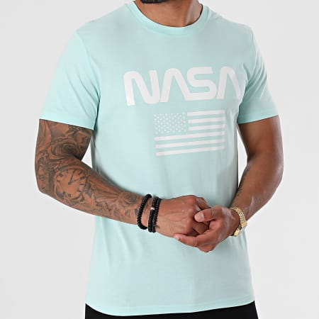 NASA - Mint Flag Camiseta Blanco