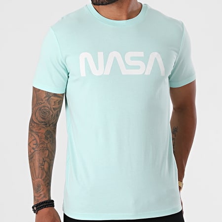 NASA - Tee Shirt Worm Mint Blanc