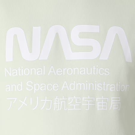 NASA - Sweat Capuche Admin 2 Vert Pastel Blanc