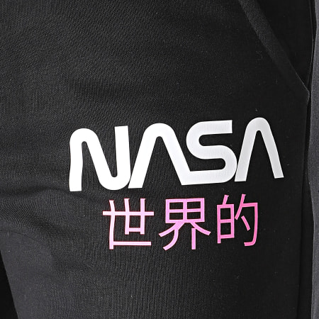 NASA - Short Jogging Japan Noir Rose Fluo