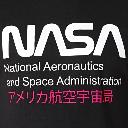 NASA - Tee Shirt Admin 2 Noir Rose Fluo
