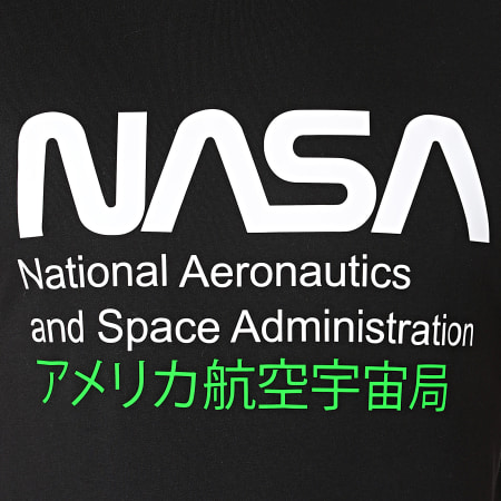 NASA - Admin 2 Tee Shirt Nero Verde Fluorescente