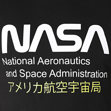 NASA - Tee Shirt Admin 2 Noir Jaune Fluo