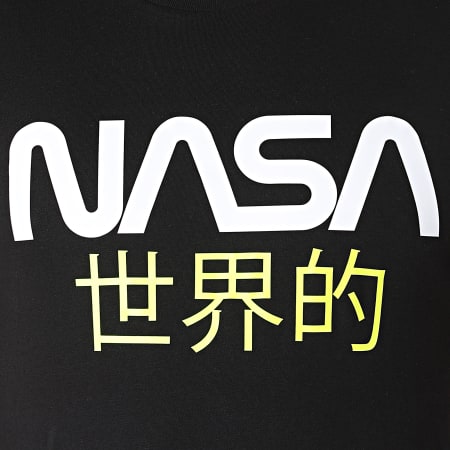 NASA - Tee Shirt Japan Noir Jaune Fluo