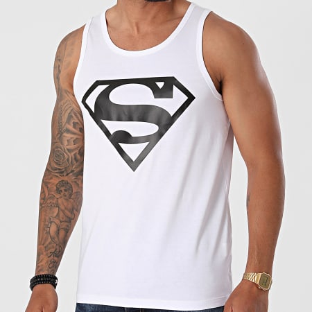 Superman - Débardeur Logo Blanc Noir