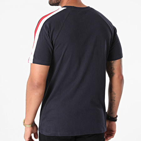 Urban Classics - Tee Shirt A Bandes Stripe Shoulder Raglan Bleu Marine