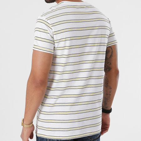 Urban Classics - Tee Shirt A Rayures Multicolore Stripe TB2695 Blanc