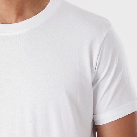 Urban Classics - Camiseta Oversize Short Shaped Turn Up Blanco