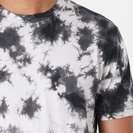 Urban Classics - Camiseta Negro Tie Dye TB4157 Blanco Negro