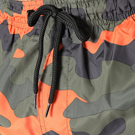Brave Soul - Short De Bain Perth Vert Kaki Orange Camouflage