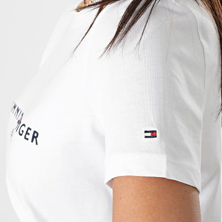 Tommy Hilfiger - Camiseta blanca Heritage 1999 para mujer
