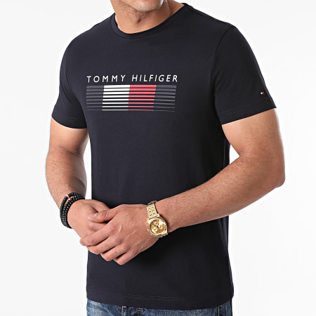 Tommy Hilfiger - Tee Shirt Fade Graphic Corp 1008 Bleu Marine