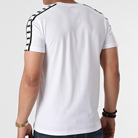 DC Comics - Camiseta con logo grande a rayas Blanco