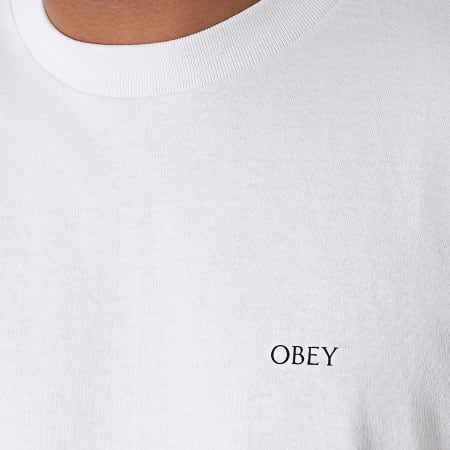 Obey - Tee Shirt Burn Baby Burn Blanc