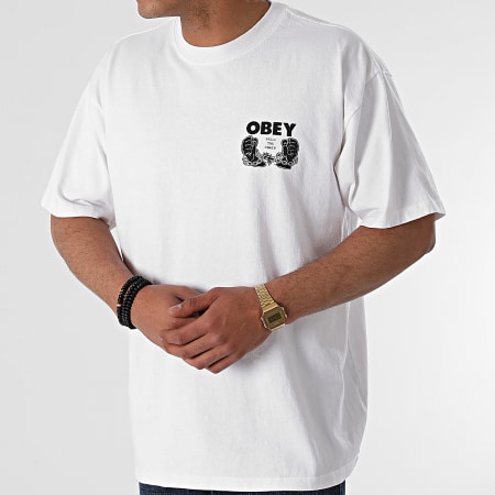 Obey - Tee Shirt Break The Chain Blanc
