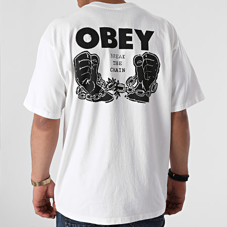 Obey - Tee Shirt Break The Chain Blanc