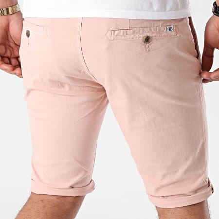 Paname Brothers - Pantalones cortos chinos ajustados rosa Bary