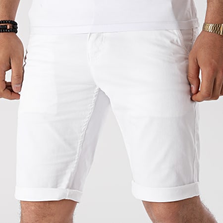 Paname Brothers - Bary Skinny Chino Shorts Blanco