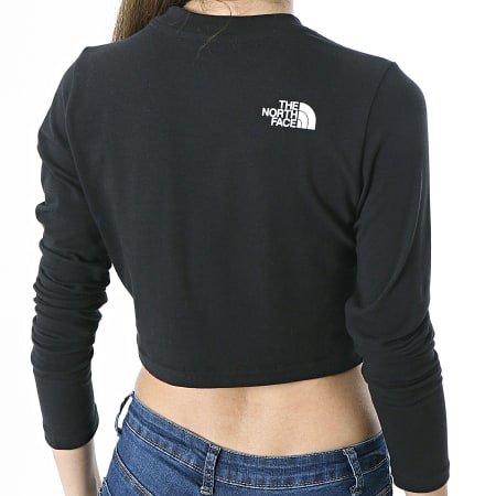 The North Face - Tee Shirt Manches Longues Femme Crop Coordinates A55UZ Noir