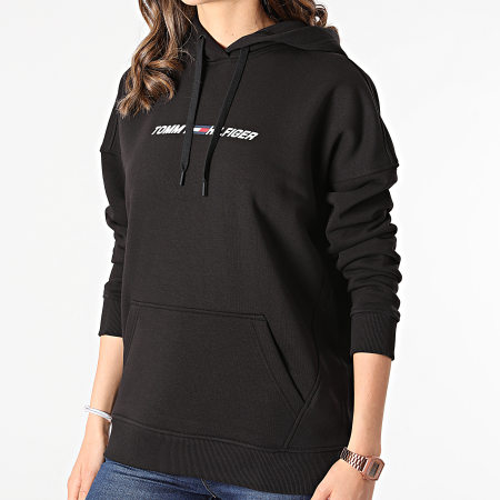 Tommy Hilfiger - Sudadera con capucha Mujer Relaxed Graphic 0980 Negro
