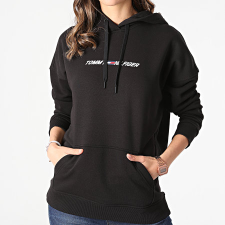 Tommy Hilfiger - Sweat Capuche Femme Relaxed Graphic 0980 Noir