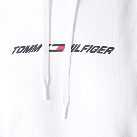 Tommy Hilfiger - Sweat Capuche Femme Relaxed Graphic 0980 Blanc
