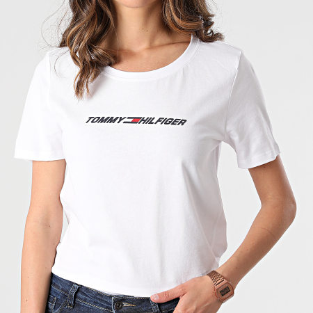 Tommy Hilfiger - Tee Shirt Femme Regular Graphic C-nk 1016 Blanc