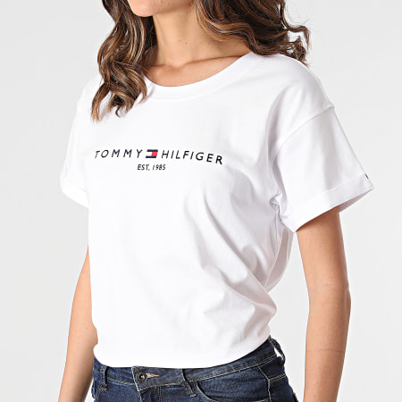 Tommy Hilfiger - Camiseta relax Hilfiger Mujer C-nk 8325 Blanca