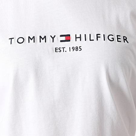 Tommy Hilfiger - Tee Shirt Femme Relaxed Hilfiger C-nk 8325 Blanc