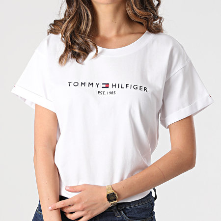 Tommy Hilfiger - Camiseta relax Hilfiger Mujer C-nk 8325 Blanca