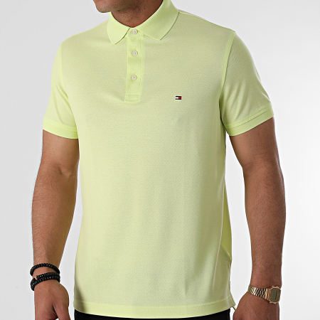 Tommy Hilfiger - Polo Manches Courtes 1985 Slim 7771 Vert Clair