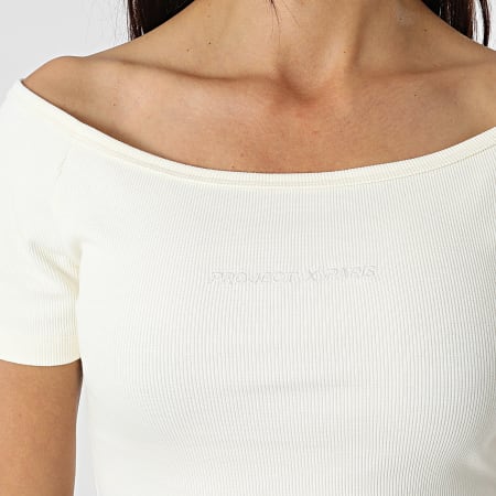 Project X Paris - Robe Tee Shirt Femme F217052 Crème