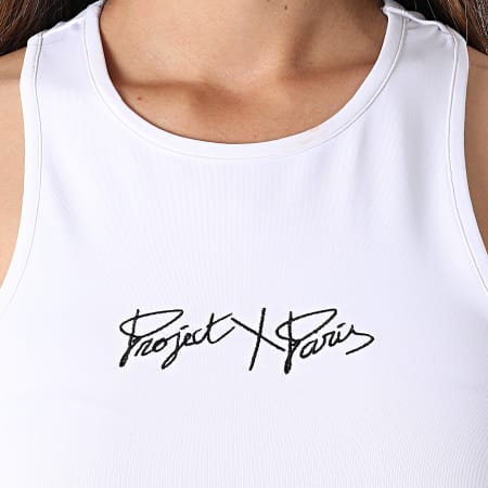 Project X Paris - Camiseta de tirantes para mujer F211079 Blanco