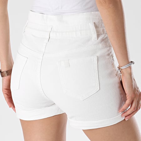 Project X Paris - Pantalones cortos vaqueros de mujer F214201 Blanco