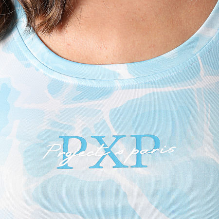 Project X Paris - Tee Shirt Femme F211080 Bleu Clair